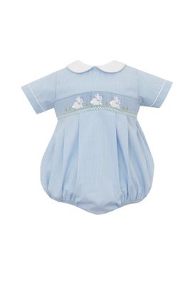 Bunnies Micro Check Bubble, Lt Blue