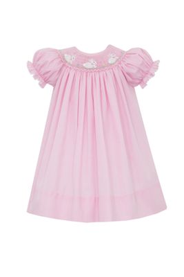 Bunnies Micro Check Bishop, Pink