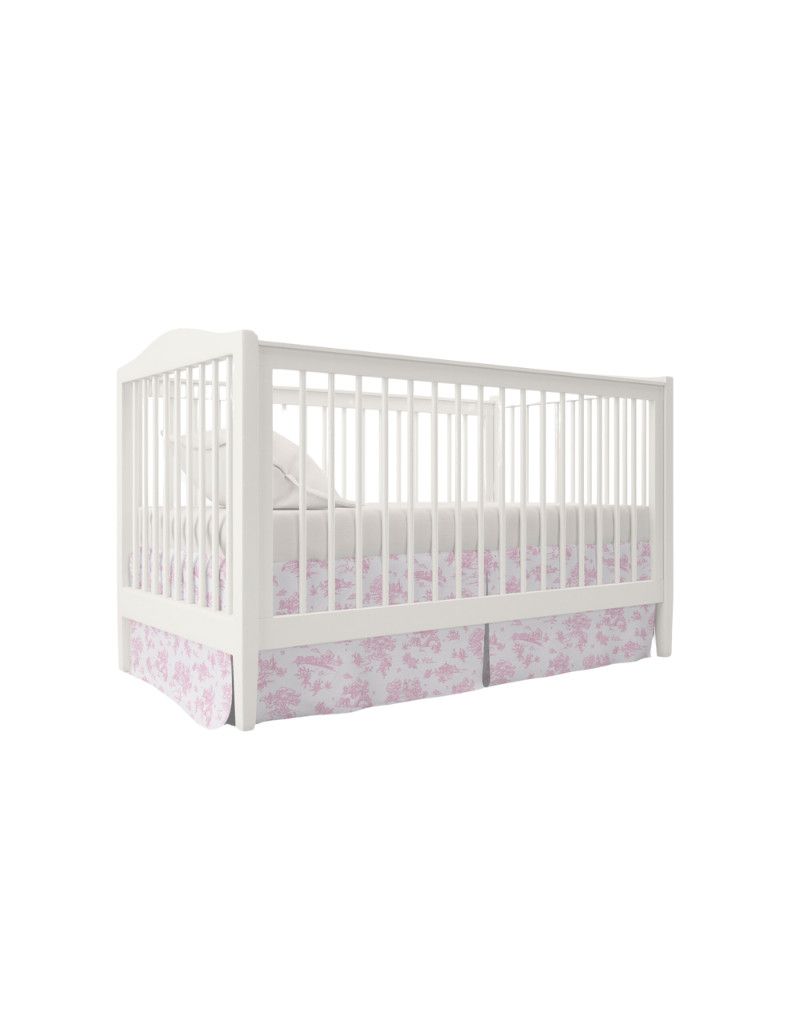 Crib Skirt Storyland Toile, Color: Pink