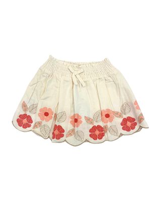 Embroidered Skirt, Bone