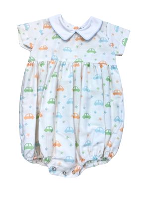 Cars &amp; Stars Peter Pan Collar Bubble