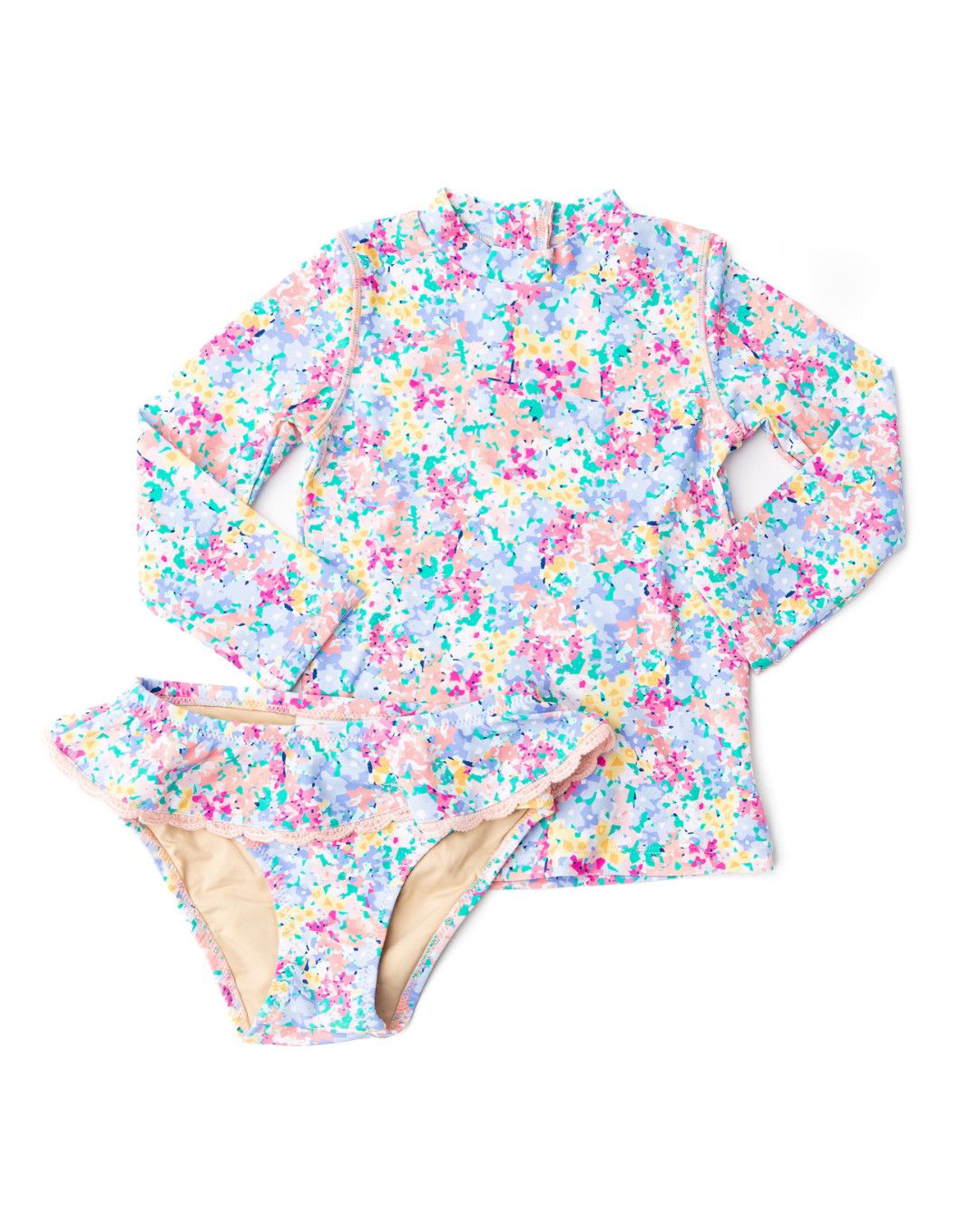 Spring Blooms Girls Rashguard Set
