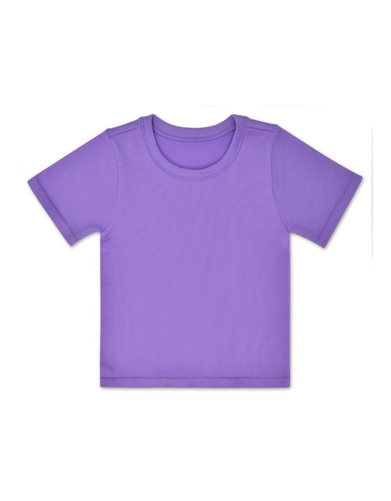 Vivid Violet Ribbed Short Sleeve Shirt