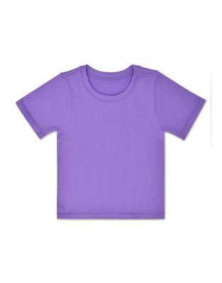 Vivid Violet Ribbed Short Sleeve Shirt