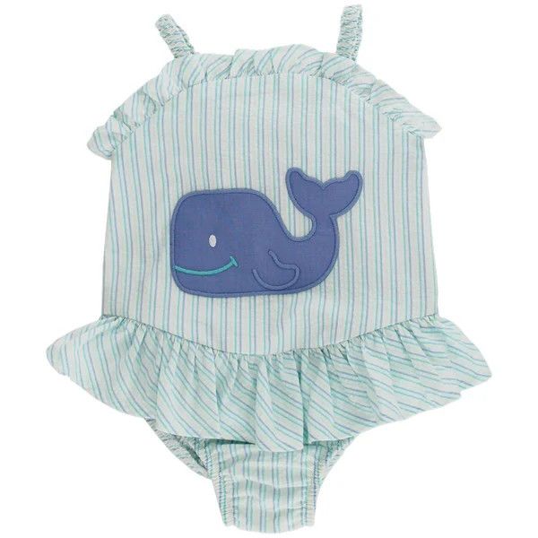 Wally Whale, 1 Pc Swim w Ruffle