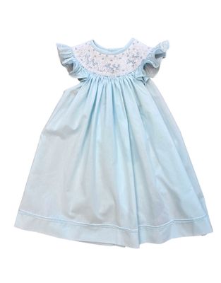 Color Combo Smock Bishop, Blue