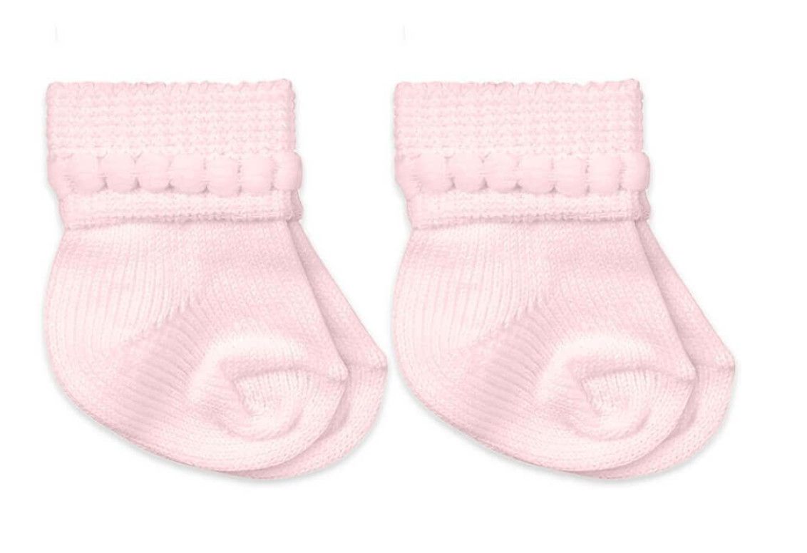 Pink Cotton Turndown 2 pack 2655 , Size: Newborn (0-1)