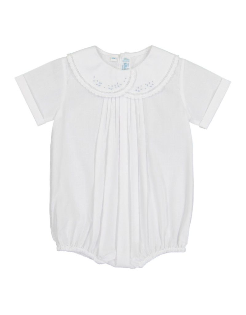 Vintage Leaf Embroidered Creeper, Size: NB