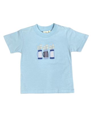 Lt Sky Blue T-Shirt Three Golf Bags