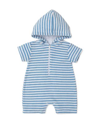 Light Blue Stripe Cabana Terry Romper