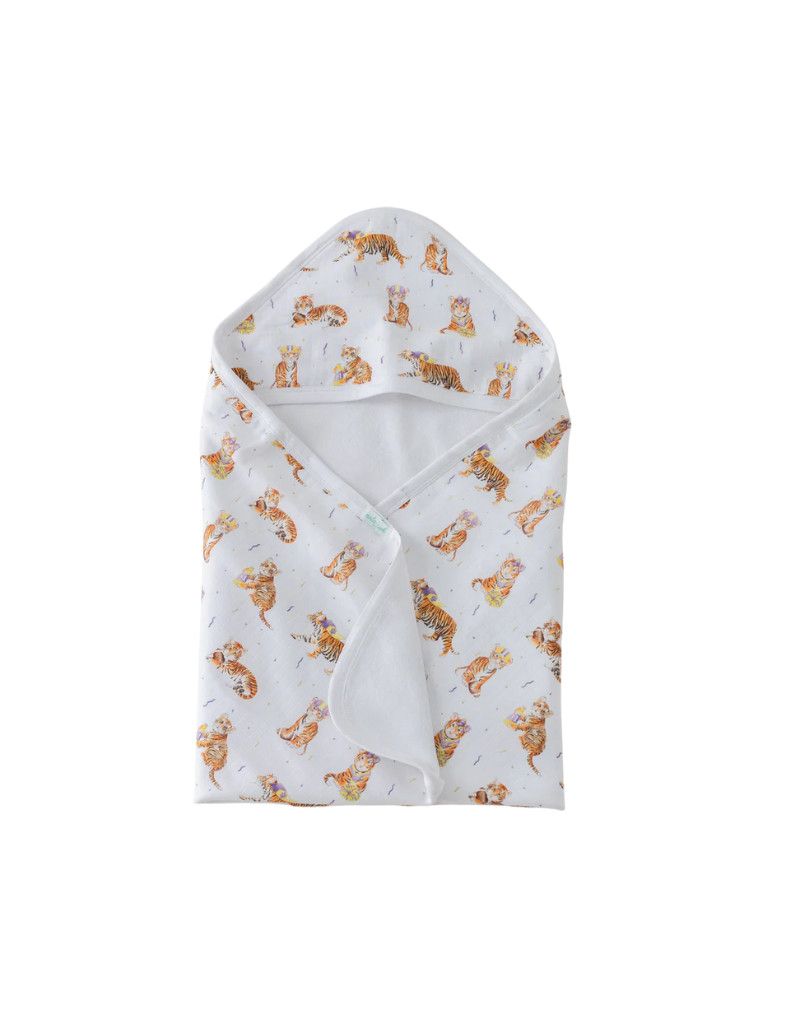Louisiana Tigers Organic Muslin Hooded Baby Towel