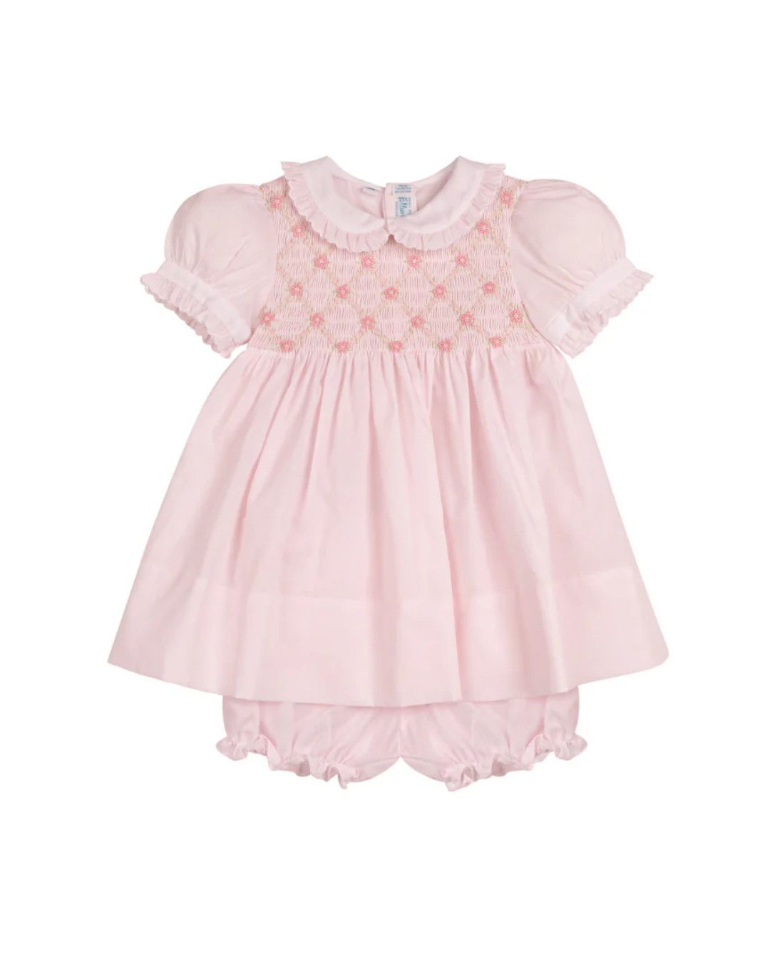 Dainty Smocked Floral Dress, Pink