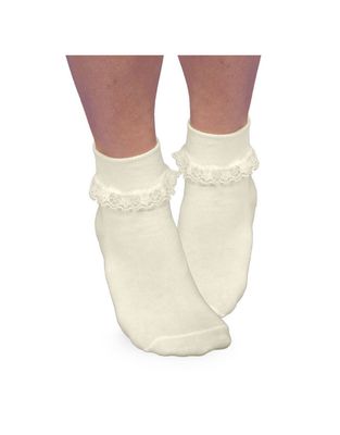 Simplicity Lace Turn Cuff Socks 217, Pearl