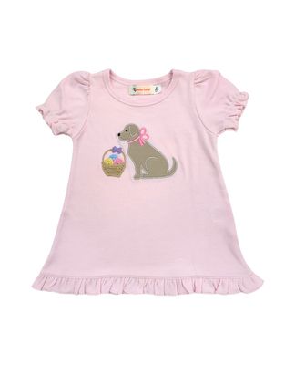 Girl  Lab With Easter Basket T-Shirt