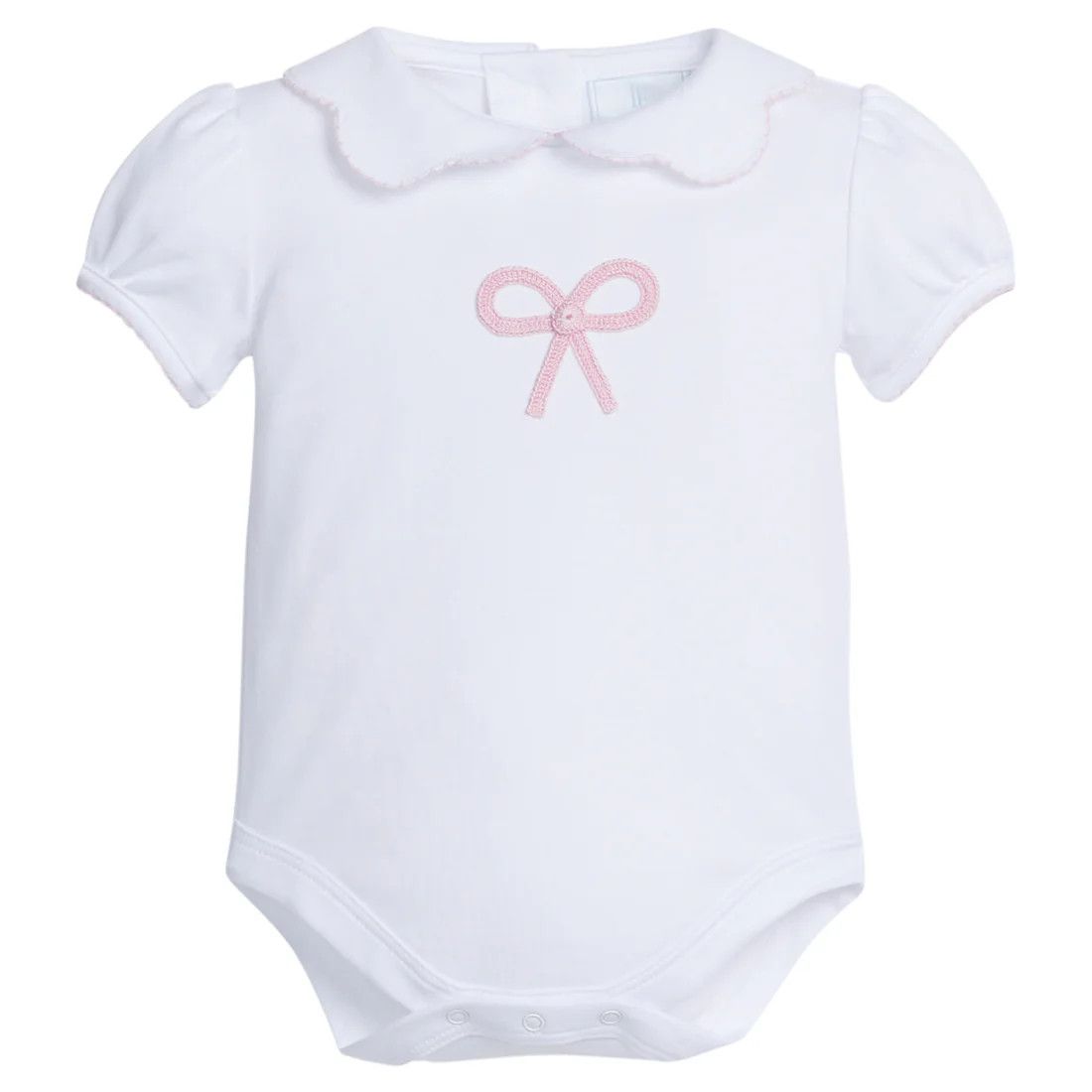 Pink Bow Crochet Onesie