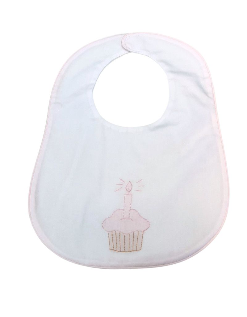 White/Pink Cupcake Bib