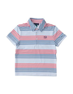 SS Pro Performance Polo, Americana Stripe