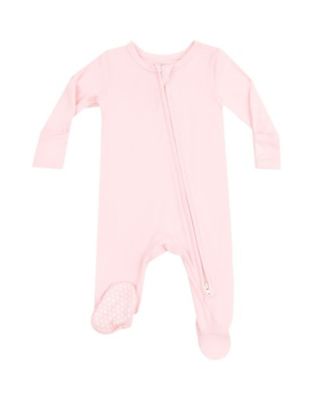 Solid Tickled Pink 2 Way Zipper Footie