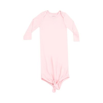 Solid Tickled Pink Knotted Gown 0/3m