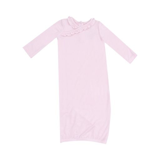 Solid Classic Pink Kimono Gown, 0/3m