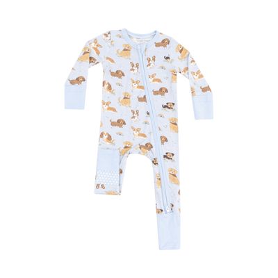 Best Friend Dogs Blue 2 Way Zipper Romper