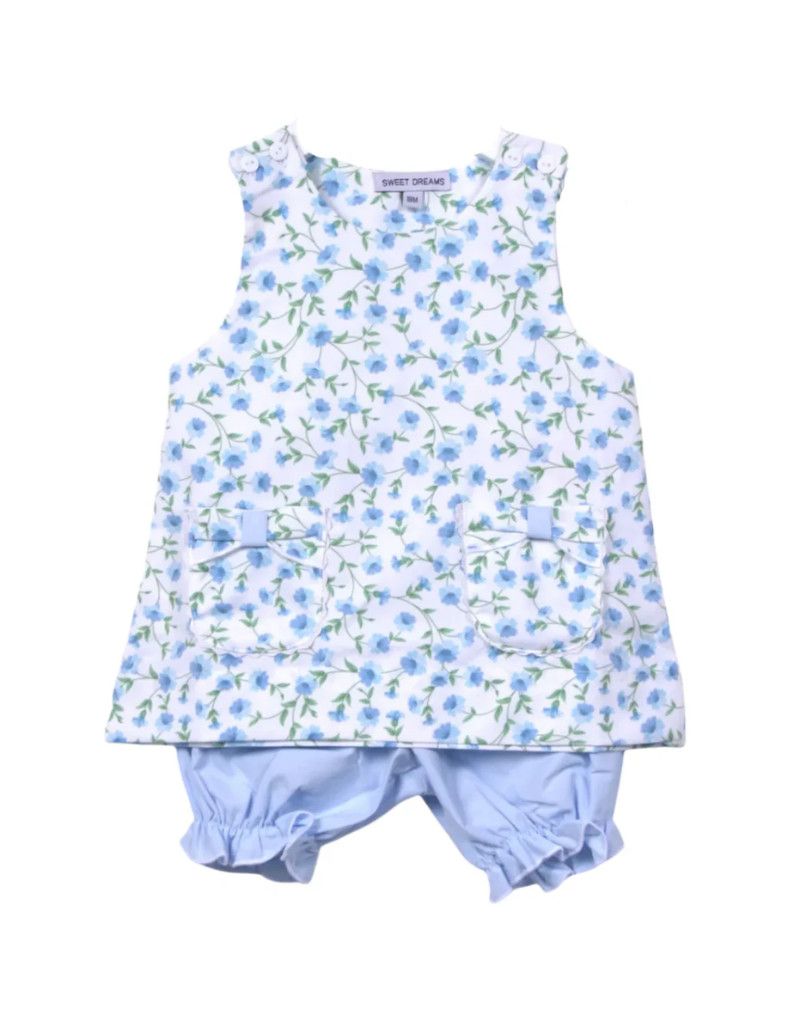 Glory Blue Floral Bloomer Set