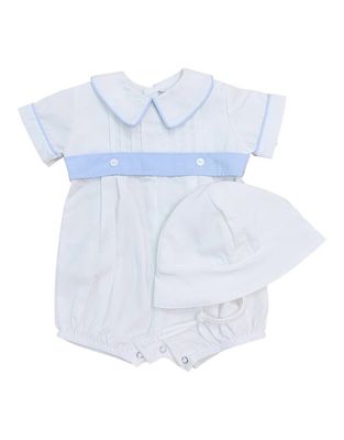 White/Blue Pleated Belt Bubble Set