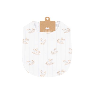 Vintage Rocking Horse Blue Feeding Bib