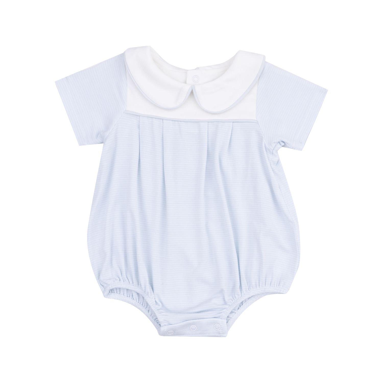 Stripe Classic Blue Classic Box Pleat Bubble