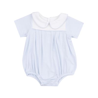 Stripe Classic Blue Classic Box Pleat Bubble