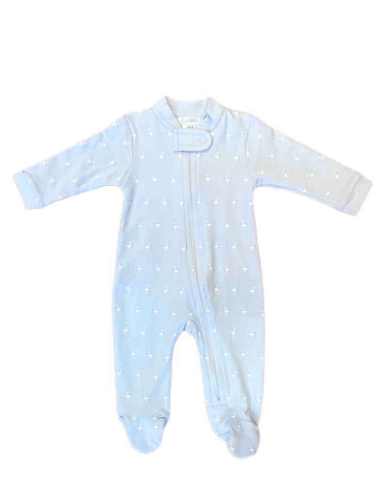 Light Blue Baby Stork Footie