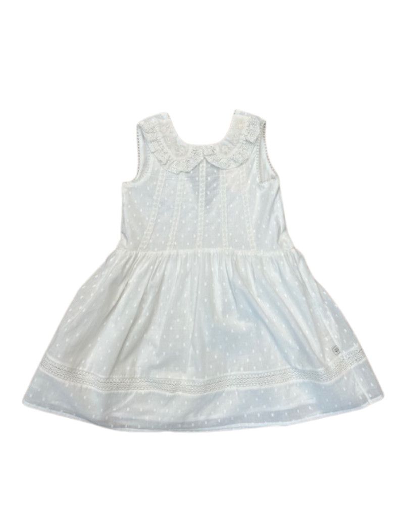 Lys Dress, Ivory Swiss Dots
