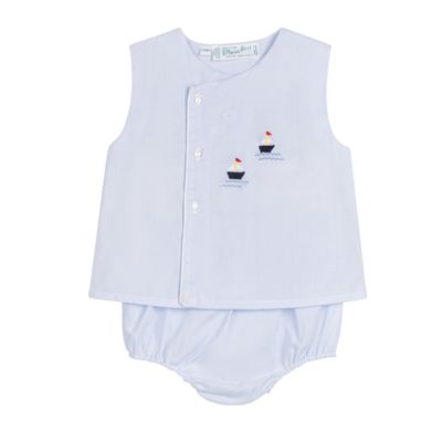 Blue Nautical Diaper Set