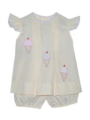 Yellow Reese Bloomer Set, Ice Cream Cones