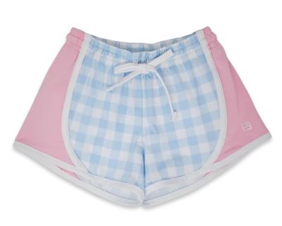 Elise Short, Blue Buffalo Check and Light Pink
