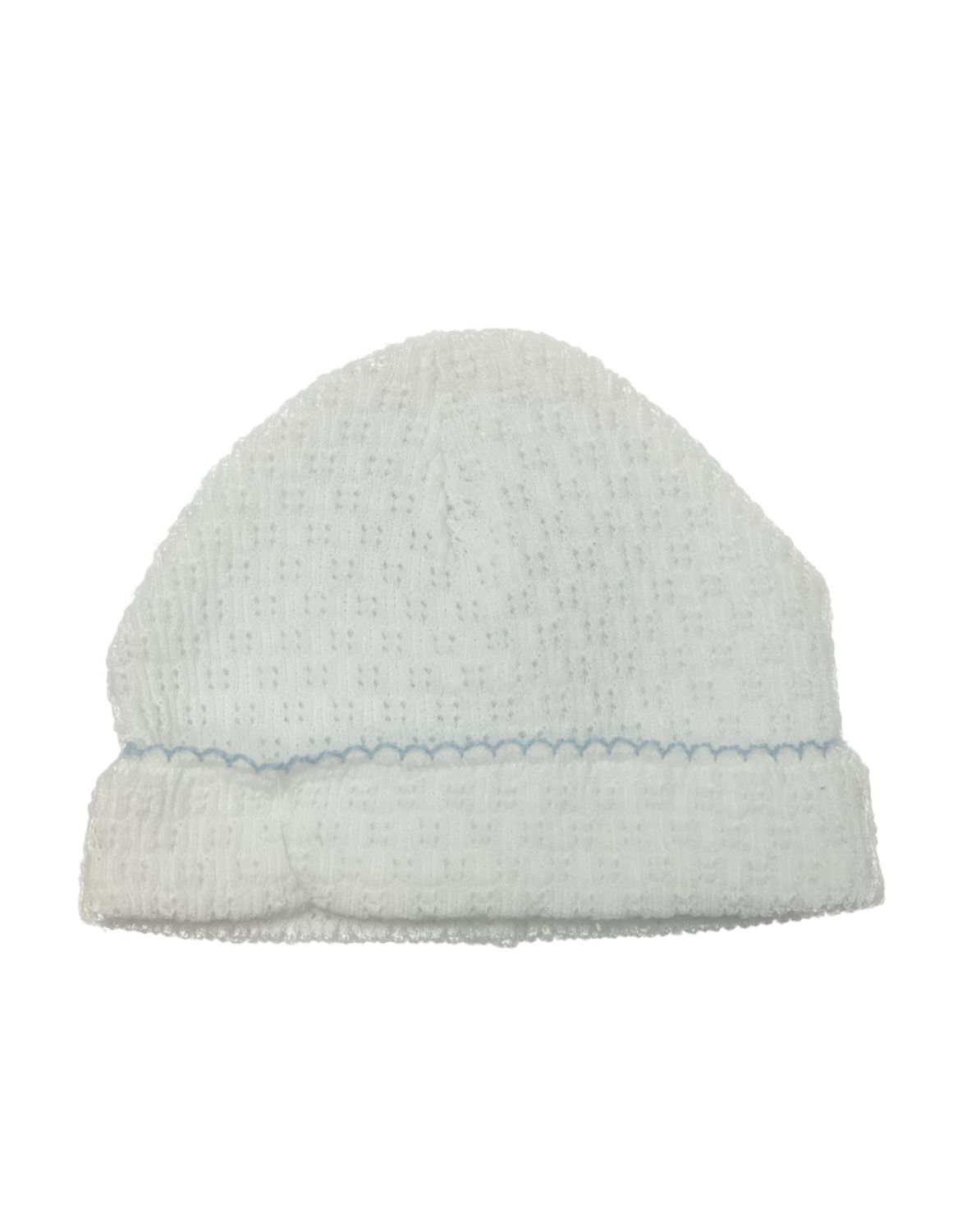 Paty White Saylor Cap, Blue Trim