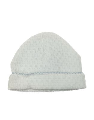 Paty White Saylor Cap, Blue Trim