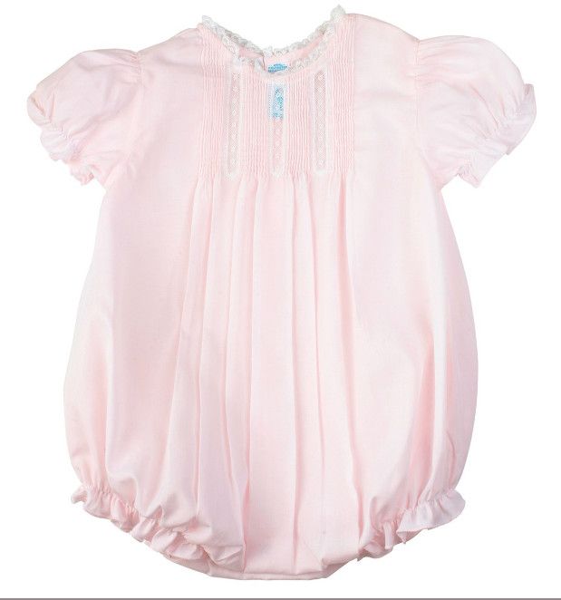 Pintucks and Lace Bubble Pink