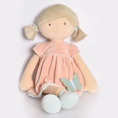 XLarge Pia Light Brown Hair With Peach/Blue Dress