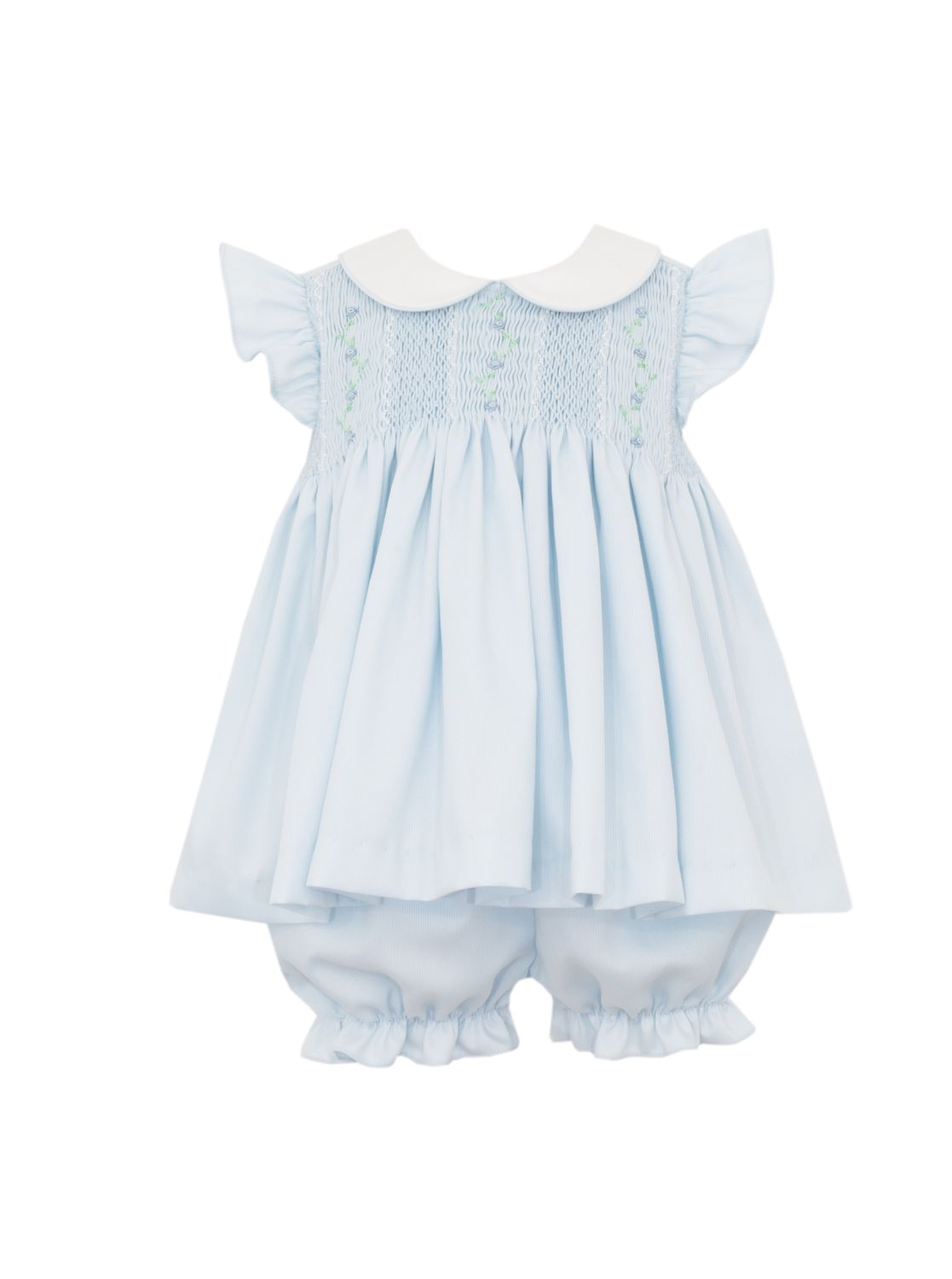 Helen Lt Blue Pique Bloomer Set