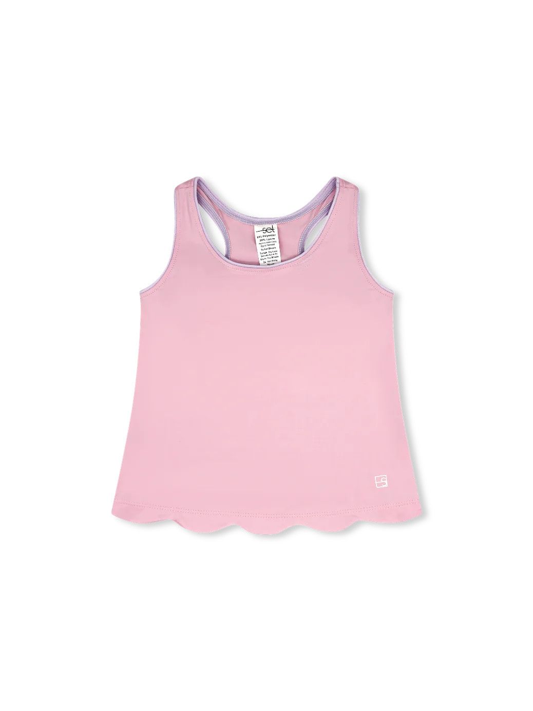 Anna Scallop Tank, Cotton Candy Pink