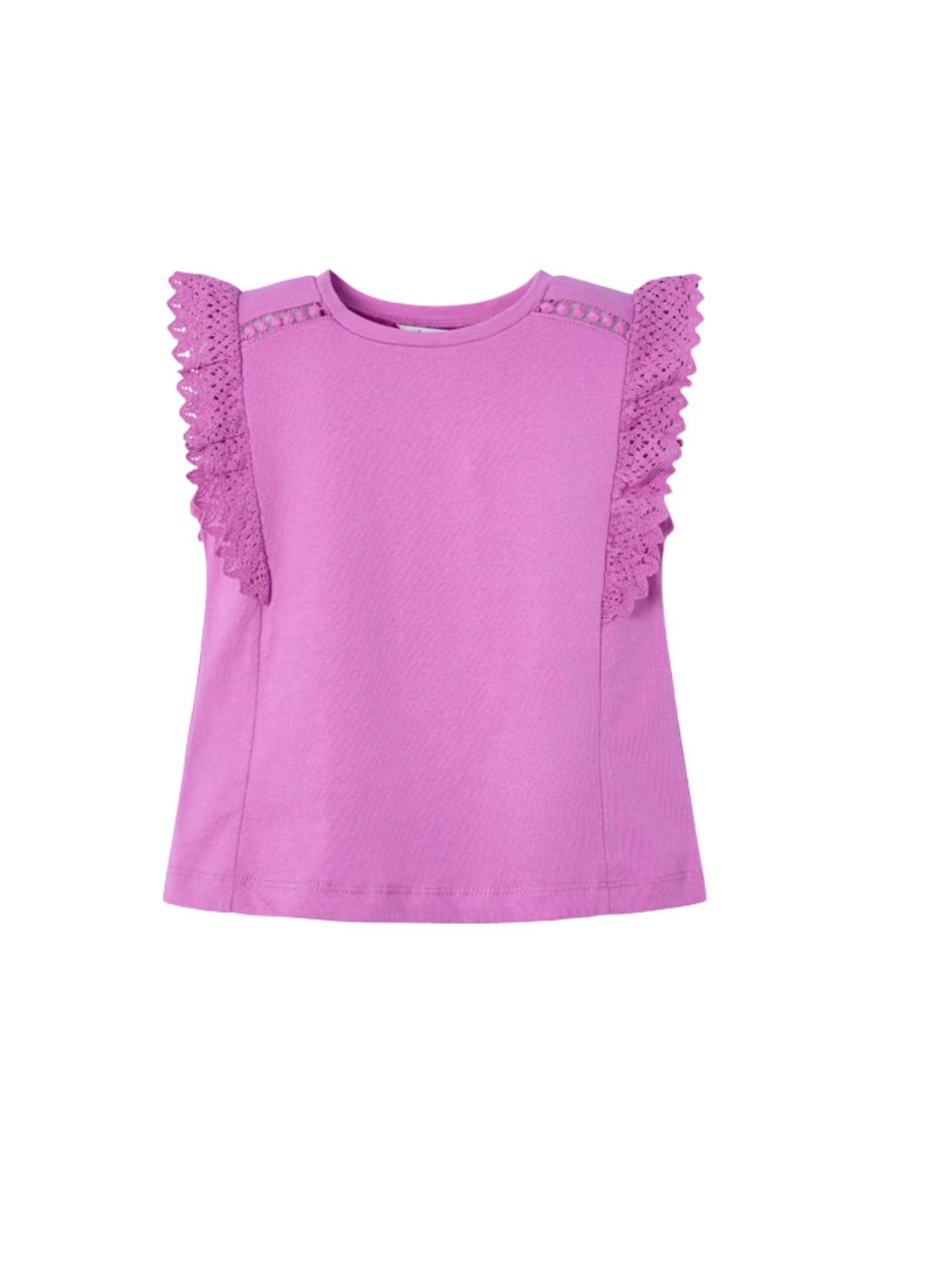 Orchid Top with Crochet Lace Sleeves