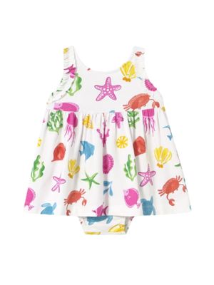 Printed Dress, Fucsia