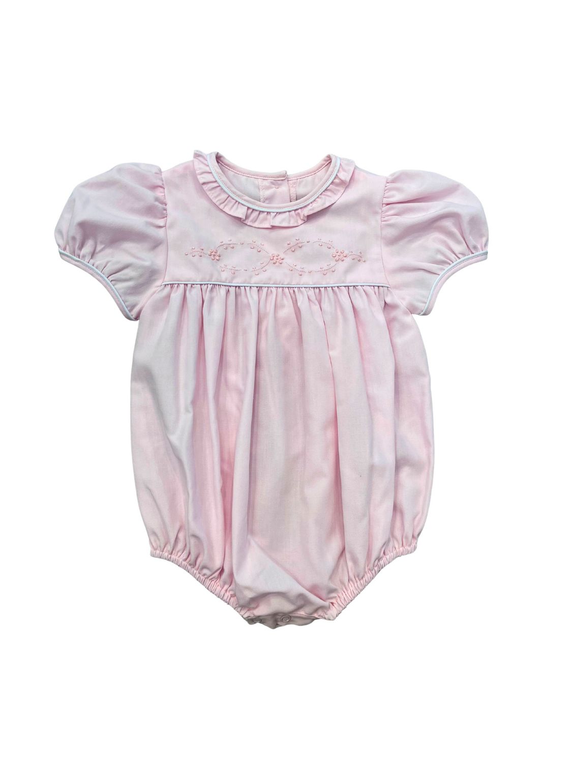Pink Bubble w Ruffle Collar, Flowers