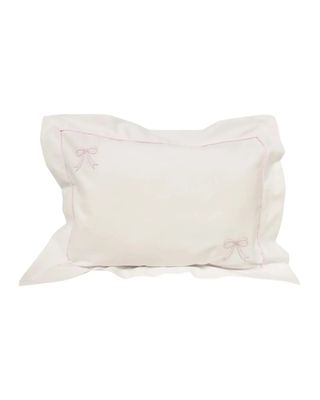 Pink Bow Emb Pillow With Insert 12x16