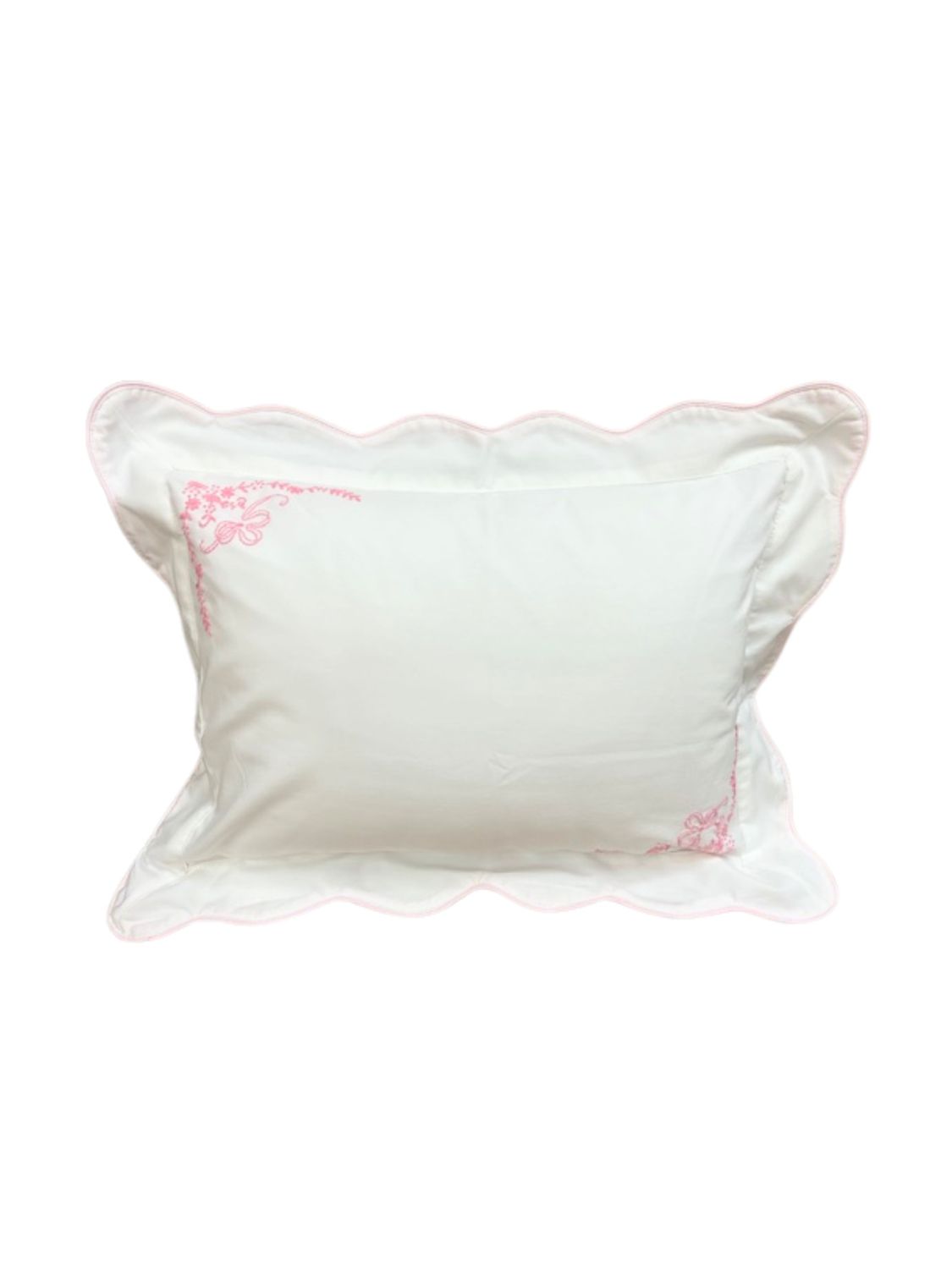 Waves Trim Pillow With Insert 12X16 Pink