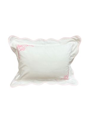 Waves Trim Pillow With Insert 12X16 Pink