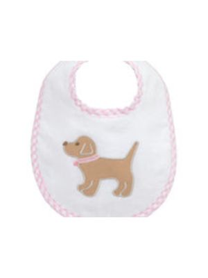 Medium Bib, Pink Lab Puppy