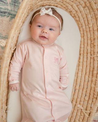 Classic Bow Pima Conv Gown, Pink