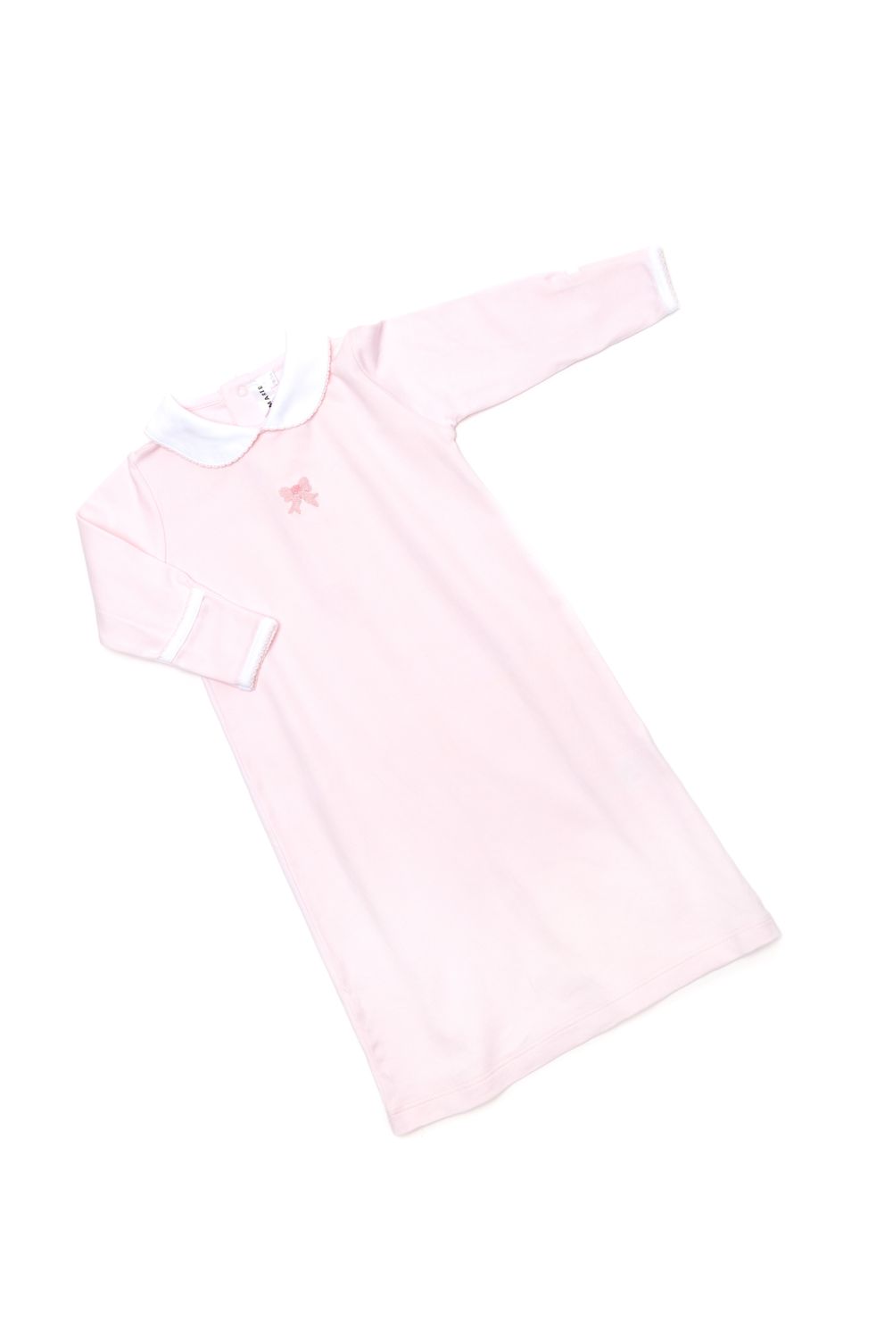 Classic Bow Pima Day Gown, Pink